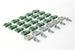1964 - 1967 Chevelle Windshield Chrome Moulding Clips Set, 32 Pieces, Angle 2