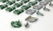 1964 - 1967 Chevelle Windshield Chrome Moulding Clips Set, 32 Pieces, Angle 3