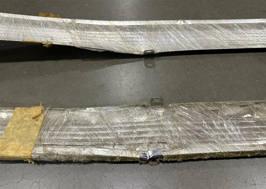 1968 Chevrolet El Camino Rocker Panel Chrome Trim Moldings, Original GM NOS, Pair, Angle 5