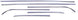 1968 - 1972 Nova Roof Drip Rail Chrome Moldings, 6 Piece Set