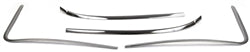 1968 - 1972 Nova Front Windshield Chrome Trim Moldings Kit, 4 Piece Set, Angle 3