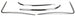 1968 - 1972 Nova Front Windshield Chrome Trim Moldings Kit, 4 Piece Set, Angle 3
