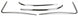1968 - 1972 Nova Front Windshield Chrome Trim Moldings Kit, 4 Piece Set, Angle 3