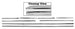 1968 - 1972 Nova Body Side Molding Chrome Kit, Lower 8 Piece Set, Angle 2