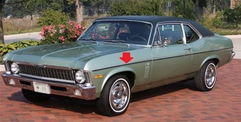 the New 1969 - 1972 Nova Upper Body Side Molding Kit