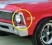 1968 - 1972 Premium Nova Front Fender Eyebrow Moldings, RH & LH, Angle 3