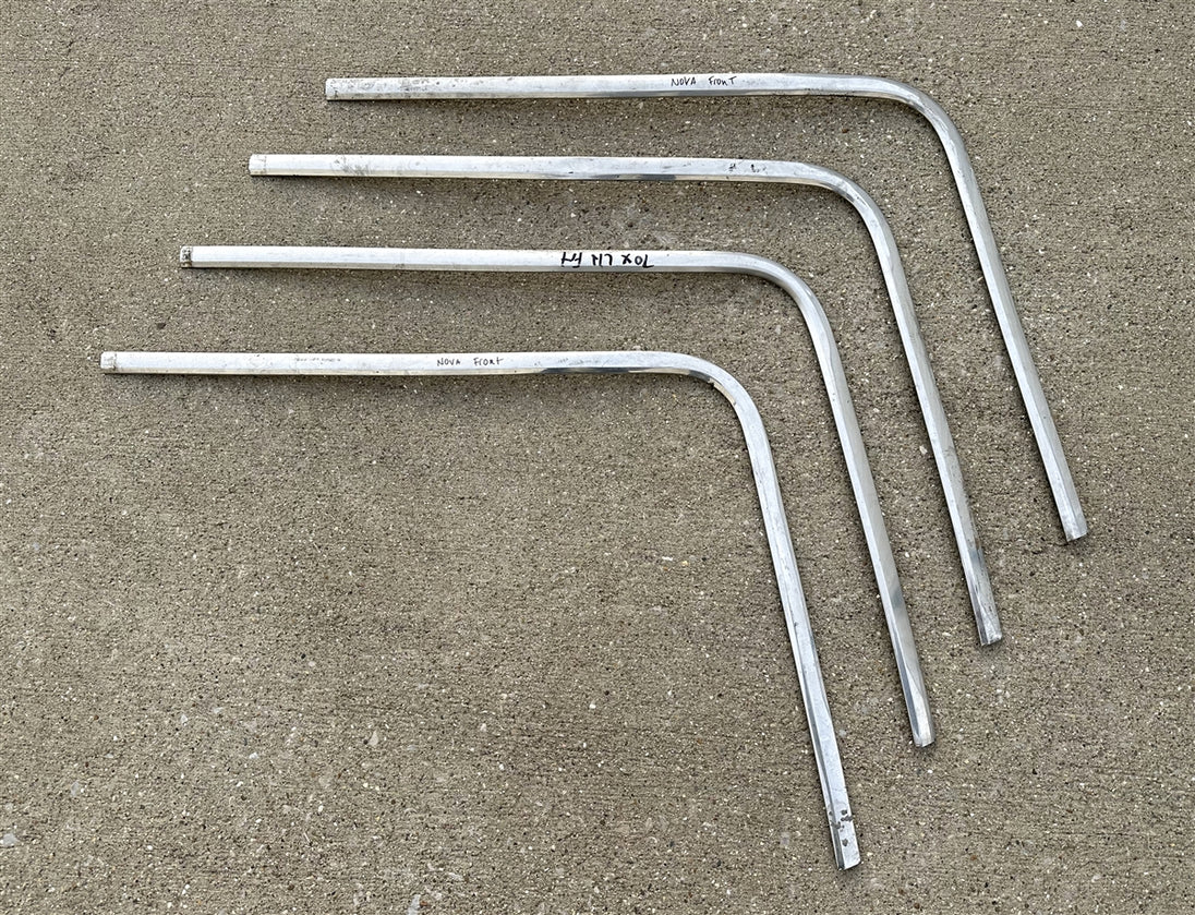 1968 - 1972 Nova Front Windshield Chrome Molding, Upper Left Hand, Used GM