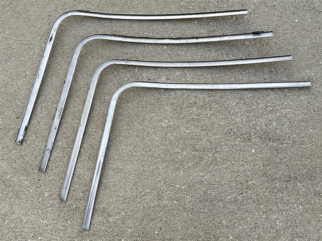1968 - 1972 Nova Front Windshield Chrome Molding, Upper Left Hand, Used GM, Angle 3