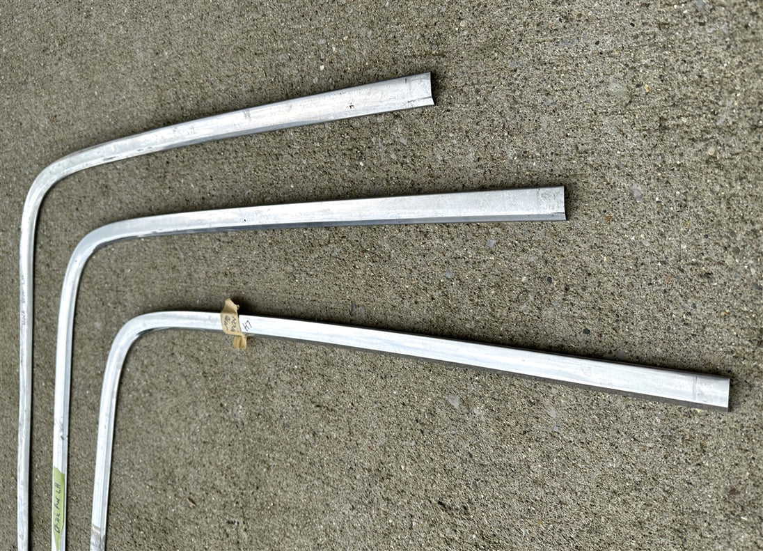 1968 - 1972 Nova Rear Window Chrome Molding, Upper Left Hand, Used GM, Angle 2