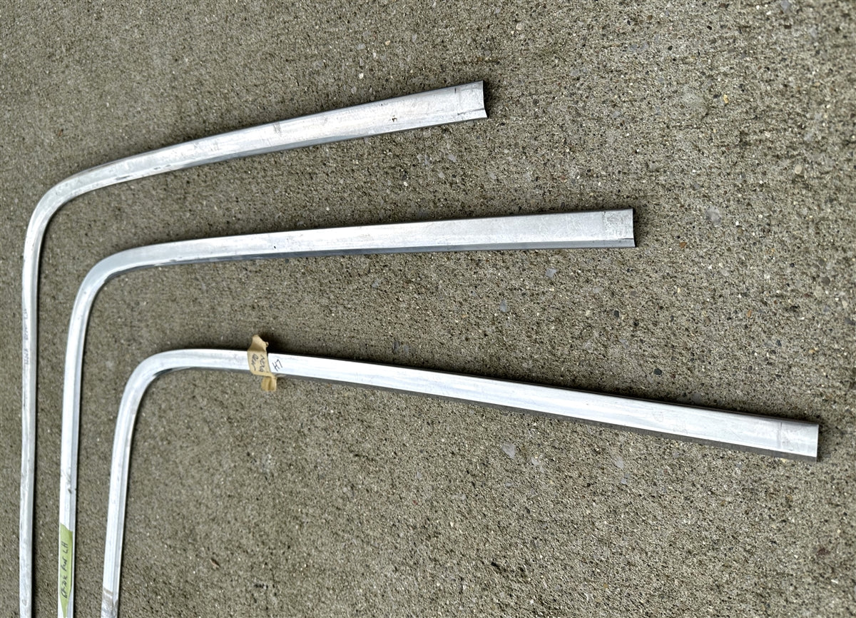 1968 - 1972 Nova Rear Window Chrome Molding, Upper Left Hand, Used GM, Angle 2