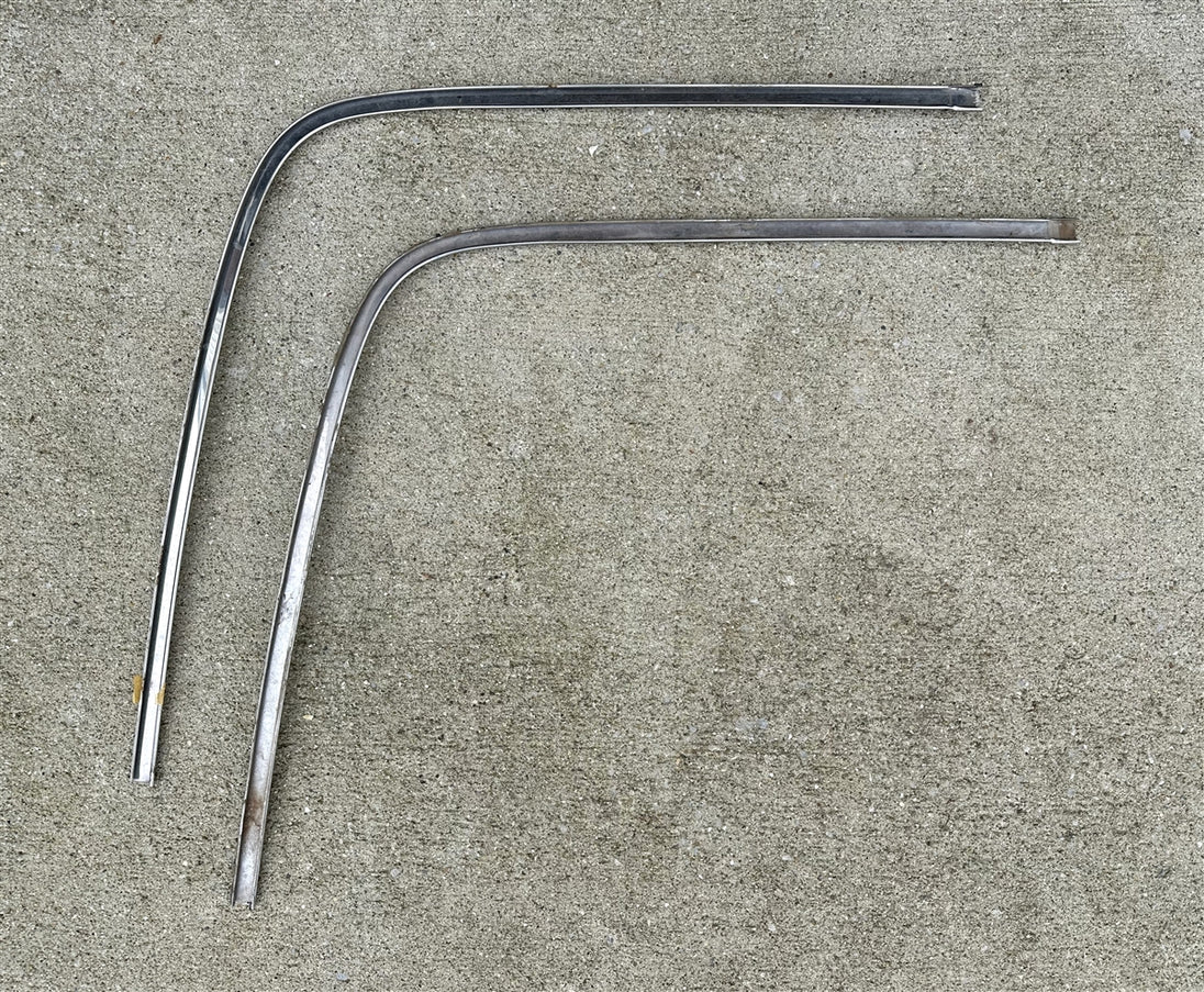 1968 - 1972 Nova Rear Window Chrome Molding, Upper Right Hand, Used GM, Angle 3