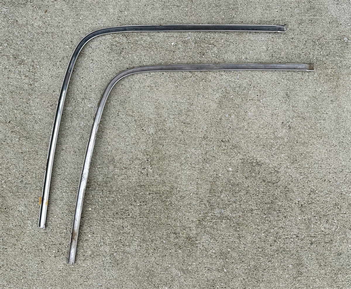 1968 - 1972 Nova Rear Window Chrome Molding, Upper Right Hand, Used GM, Angle 3