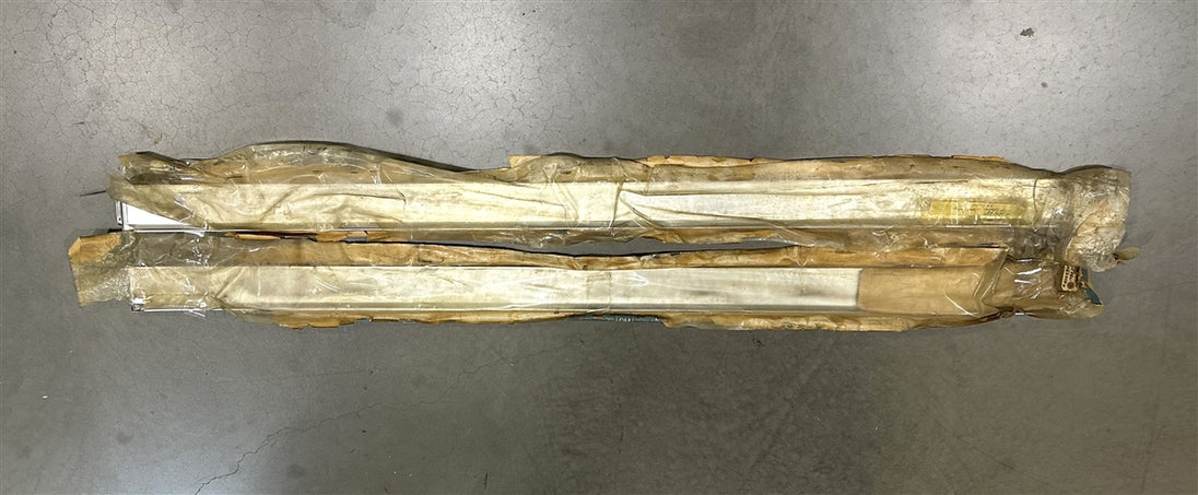 1980 Chevrolet Citation Rocker Panel Chrome Trim Moldings, Original GM NOS, Pair, Angle 5