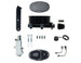 1968 - 1974 Nova Power Brake  Kit with Brackets: 8 Inch Dual Diaphragm, Black Powder Booster, Oval Black M/C with Pro Valve, Angle 2
