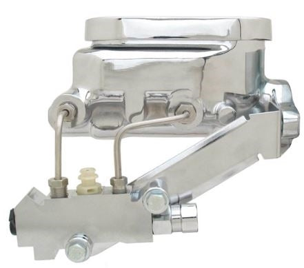 1966 - 1972 Chevelle or 1968 - 1977 Nova Chrome 9" Brake Booster, Master Cylinder, and Proportioning Valve Kit, Angle 3