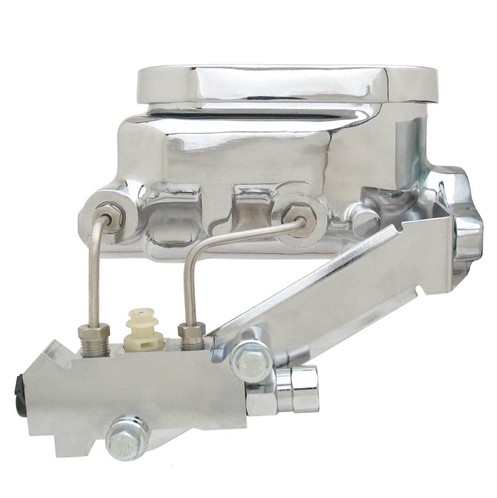 1966 - 1972 Chevelle or 1968 - 1977 Nova Chrome 9" Brake Booster, Master Cylinder, and Proportioning Valve Kit, Angle 3