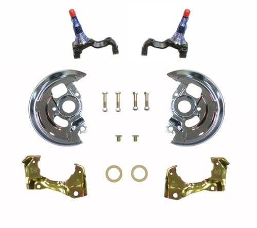 1968 - 1972 Disc Brake Mini Kit, STOCK HEIGHT Spindles, Backing Plates, and Caliper Brackets