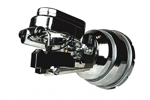 1964 - 1974 Chevelle / Nova 8" Dual CHROME Booster with Brackets, CHROME Master Cylinder & Prop Valve Kit ( DISC / DISC )