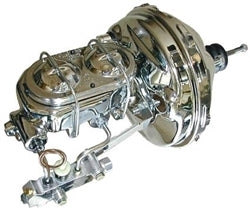 Chevelle and Nova CHROME Power Brake Booster, Master Cylinder, Proportioning Valve Kit, Front Disc / Rear Drum, 11 Inch