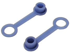 1969 - 1974 Chevelle and Nova Disc Brake Bleeder Screw Dust Caps, Correct Blue Pair