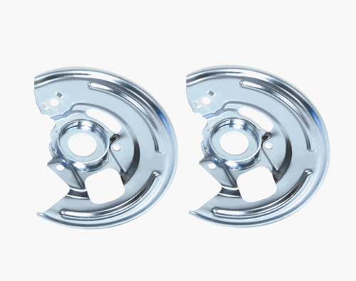 Front Disc Brake Backing Plates for 4 Piston Calipers with GM Part Numbers, Pair