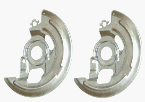 1969 - 1972 Nova Front Disc Brake Backing Plates, Zinc Plated with GM Part Numbers, Pair