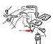 Front Brake Hose Frame Brackets, Pair, Angle 2