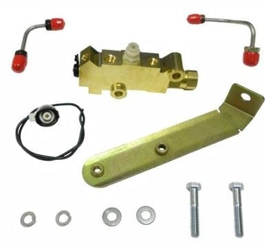 Disc Brake Conversion Pro Valve and Distribution Block Combo with Bracket, Disc/Disc, Angle 2