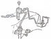 1966 Chevelle Brake Line Distribution Tee Block, Dual Master, Angle 2