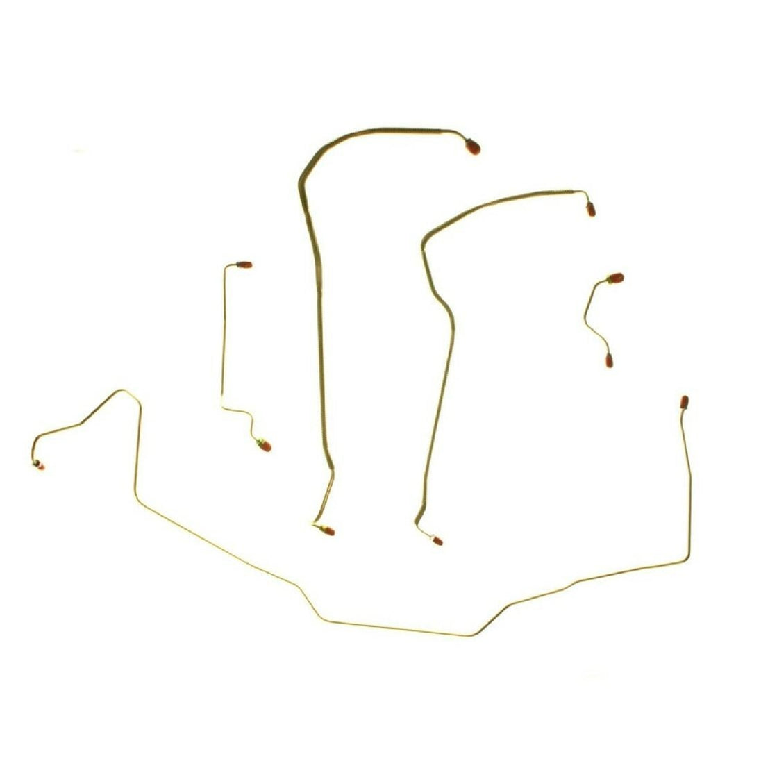 1970 Chevelle Front Brake Line Set, With Power Discs for OE Style Valves, 5 Piece Kit, Stainless Steel