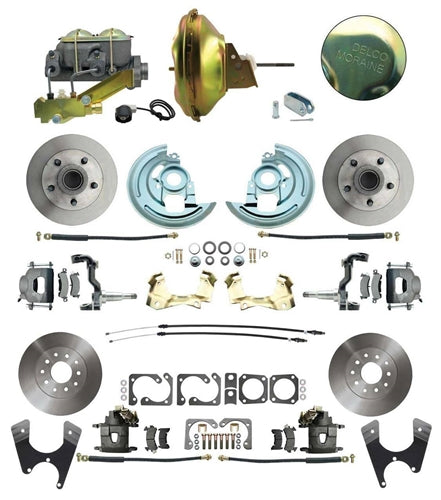 1964 - 1972 Chevelle 4 Wheel Power Disc Brake Conversion Kit, 11" Delco Stamped Booster