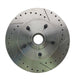 1964 - 1972 Chevelle 4 Wheel Power Disc Brake Conversion Kit, Red Calipers with Drilled and Slotted Rotors, Angle 4