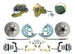 1964 - 1972 Chevelle Front Disc Brake Conversion Kit with 9 inch Delco Stamped Power Booster