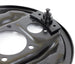 Rear End Axle Drum Brake Backing Plate, RH, Angle 3