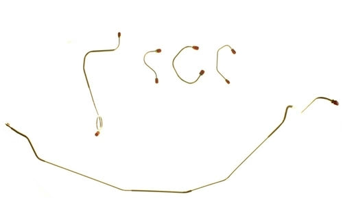 1968 Nova Front Brake Lines Set, For OE Style 4 Piston Power Discs