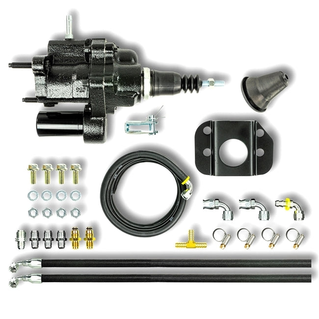 Photo of a 1966 - 1972 Chevelle & Nova Hydraulic Brake Assist Hydro-Boost Unit, with Brackets, Fittings, and Hose, Angle 2