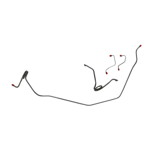 1971 - 1974 Nova Front Brake Lines Set, Power Disc, 4 piece kit Stainless Steel