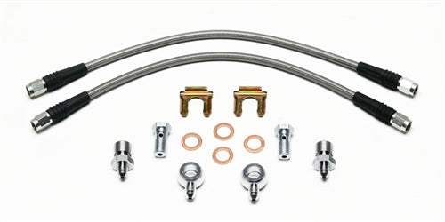 Wilwood 7/16-20" Banjo Brake Flex Hoses Kit Flexline, Stainless Steel Braided