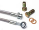 1966 - 1972 Front Disc Brake Braided Stainless Steel Flex Hoses and Banjo Bolts Kit, 7/16 Inch, Angle 2