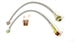 1966 - 1972 Front Disc Brake Braided Stainless Steel Flex Hoses and Banjo Bolts Kit, 7/16 Inch, Angle 3