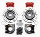 1966 - 1972 Chevelle and 1968 - 1972 Nova Wilwood Forged Dynalite Big Brake Rear Disc Brake Kit Red Calipers, Angle 2