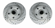 1969 - 1972 Chevelle and Nova Drilled and Slotted Front Disc Brake Rotors, Pair, Angle 2