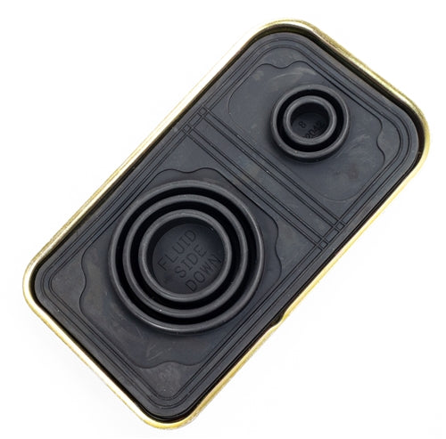 1970 - 1972 Chevelle and Nova Master Cylinder Lid Cover OE Style - Gold Plated, Angle 3