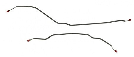 1969 - 1973 Nova Rear End Axle Brake Lines Pair, Stainless Steel