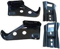 New 70 Chevelle REAR Bumper Brackets for all models except El Camino and Wagon. Sold in a 4 piece set.