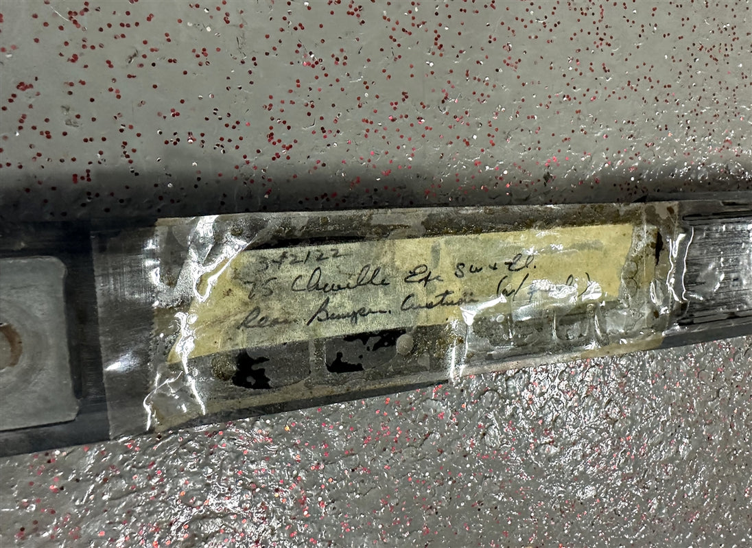 1974 - 1975 Chevelle Rear Bumper Impact Strip, Original GM NOS 342122, Angle 7
