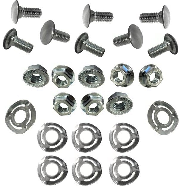 a 1968 - 1972 Nova Front and Rear Chrome Head Carriage Bumper Bolt Set, Large Head Original Style