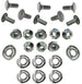 a 1968 - 1972 Nova Front and Rear Chrome Head Carriage Bumper Bolt Set, Large Head Original Style