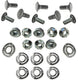 a 1968 - 1972 Nova Front and Rear Chrome Head Carriage Bumper Bolt Set, Large Head Original Style
