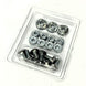 a 1968 - 1972 Nova Front and Rear Chrome Head Carriage Bumper Bolt Set, Large Head Original Style, Angle 2